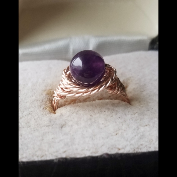 🌙💜 Amethyst Stone Ring - 8 - Picture 9 of 9